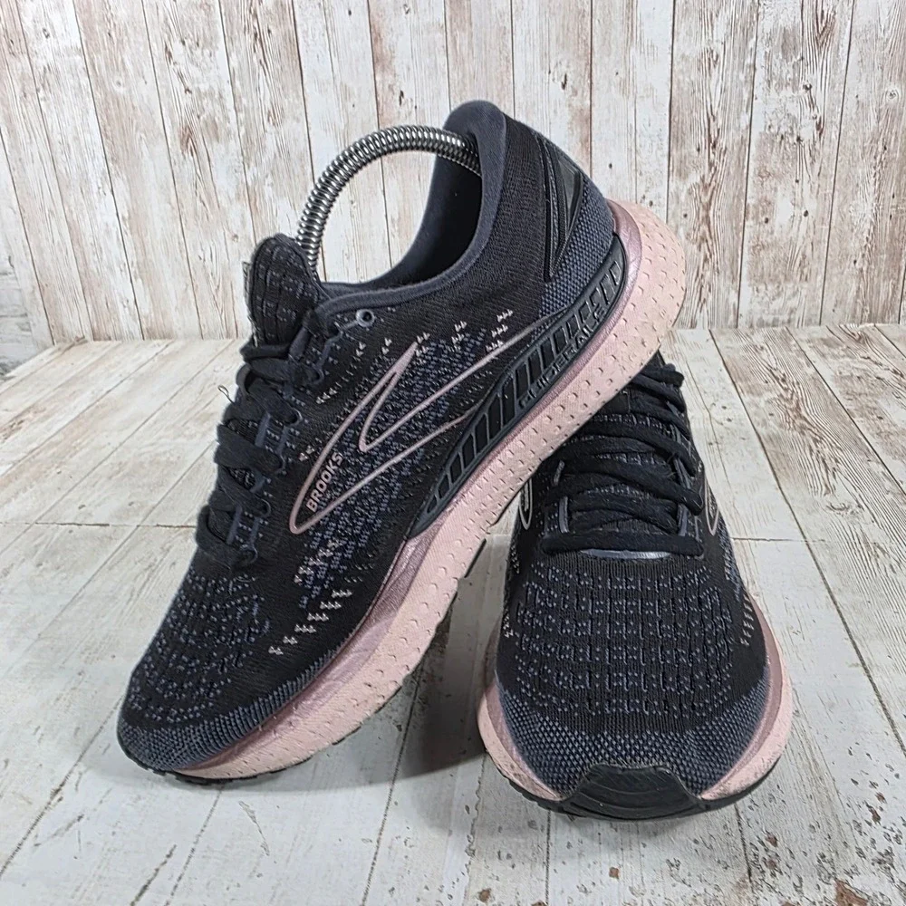Brooks Glycerin GTS 19 Womens Running Shoes Black Rose Gold 1203441B074 Size 9